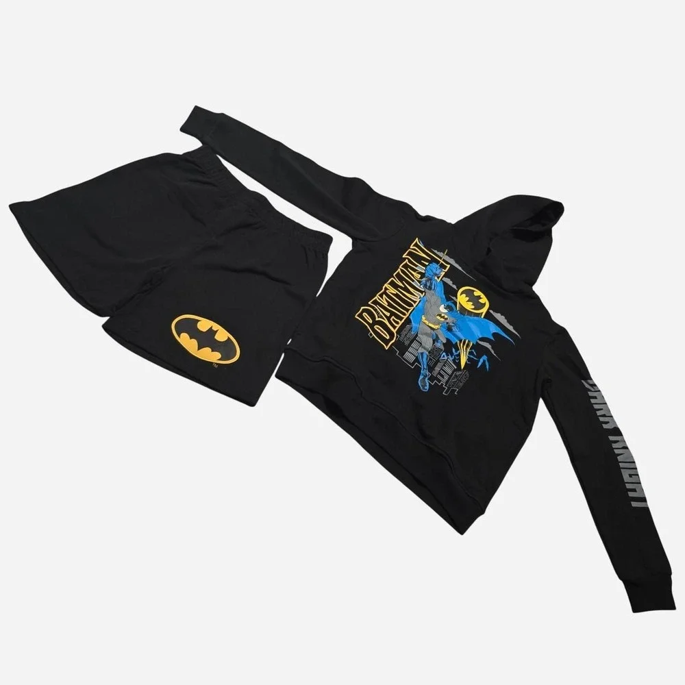 Batman Black Hoodie and Shorts set Boys 14/16